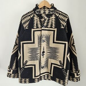 Pendleton Wool Southwestern Blanket Jacket Medium Coat USA Harding Pattern